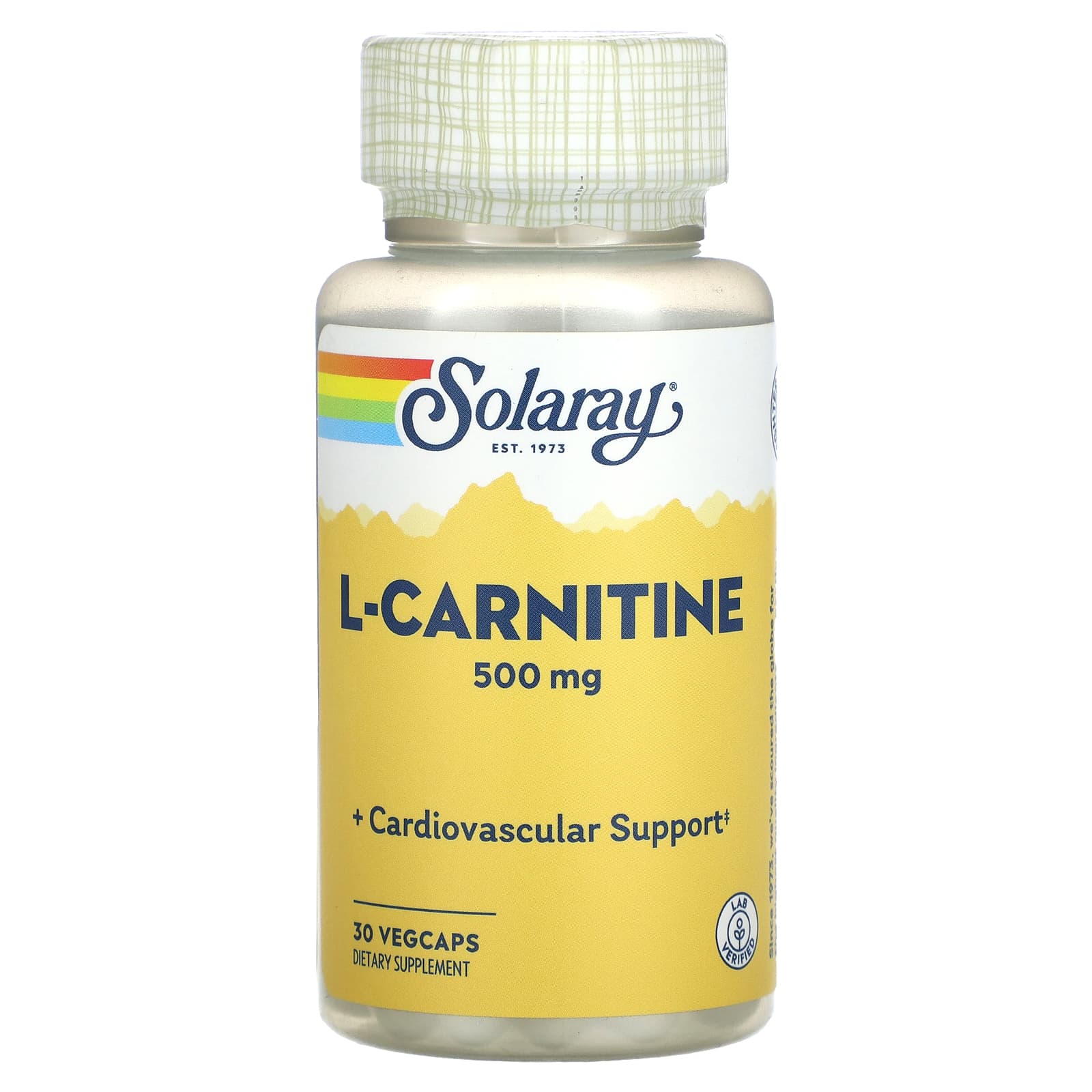 Solaray, L-Carnitine, 500 mg, 30 VegCaps UPC 076280049039 | HiLife Vitamins